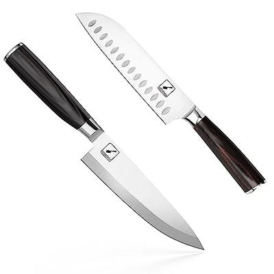 Starfrit Set of 4 Knives with Sharpeners - 4/Set - 1 x Chef's Knife, 1 x  Santoku Knife, 1 x Utility Knife, 1 x Paring Knife - 8 Width Chef's Knife