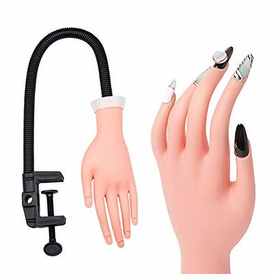 Realistic silicone hand adjustable fingers (nail trainer