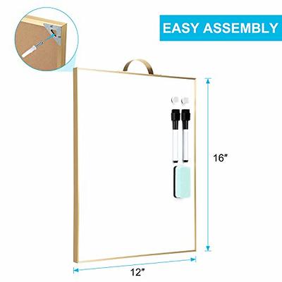 TSJ OFFICE Small White Board - 16 X 12 Portable Gold Aluminum Framed  Whiteboard, Magnetic Dry Erase Board with a Handle, to Do List Notepad for  Office, Home, School - Yahoo Shopping