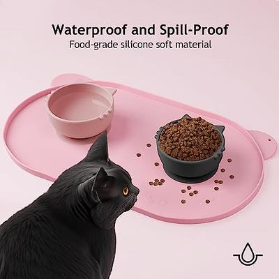 SHARKWOOD Dog Food Mat, Absorbent Waterproof Dog Water Mat Bowl