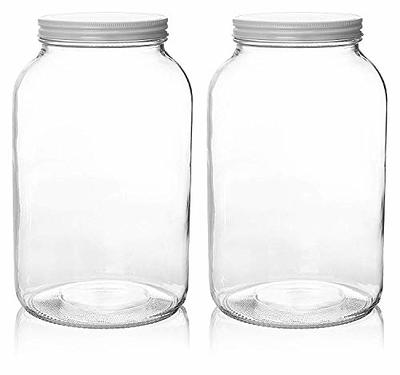 Super Wide Mouth Glass Storage Jar with Airtight Lids, 1 Gallon Large Mason  Jars