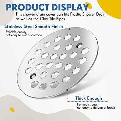 Side Outlet PVC Tile Shower Drain with Stainless Steel Round Strainer