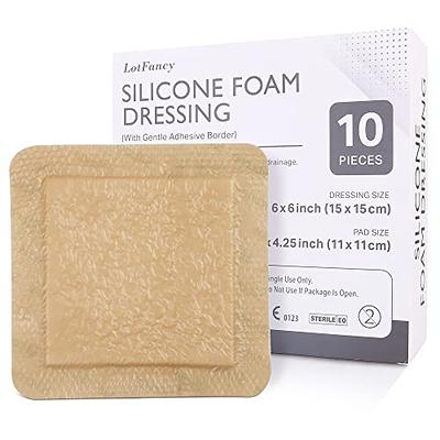 Silicone Foam Dressing, Waterproof Wound Dressing with Gentle Adhesive  Border, 5 Layer High Absorbency Foam Bandages for Wound Care, Sterile Self-Adhesive  Patches, 6'' x 6'', 5 Pack - Yahoo Shopping