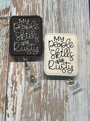 Badge Reel, My People Skills Are Rusty Fun Nurse Teacher Retractable Id  Holder - Yahoo Shopping