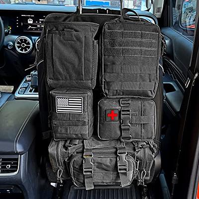 EOIS Tactical Car Seat Backrest Organiser, Tactical Vehicle Panel Organiser  with 5 Removable MOLLE Pockets, Universal Fit for Most Vehicles, Mud Colour  : : Baby Products