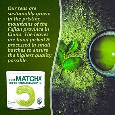 MATCHA DNA Certified Organic Matcha Green Tea Powder (16 oz TIN CAN)