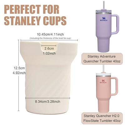 Stanley Cup Accessories Set Including 6 Pcs Silicone Spill Proof Stopper, 2  Pcs Straw Cover Cap for 9-10 mm Straws, 1 Pcs Transparent Silicone Boot