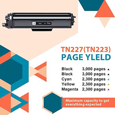 Mooho Compatible Toner Cartridge Replacement for Brother TN227 TN-227  TN227BK TN223 TN223BK/C/M/Y for MFC-L3770CDW HL-L3270CDW HL-L3290CDW MFC-L3710CW  Toner Printer (TN-227BK/C/M/Y High Yield 4 Pack) : : Office  Products