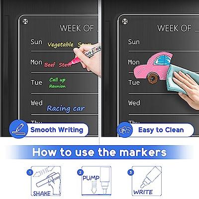 Liquid Chalk Markers for Acrylic Fridge Calendar Planning Board