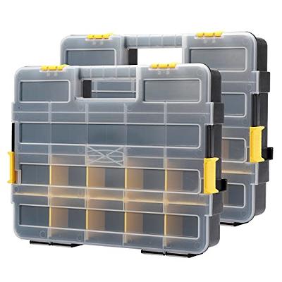 TSTAK V 7 in. Stackable 9-Compartment Small Parts & Tool Storage Organizer
