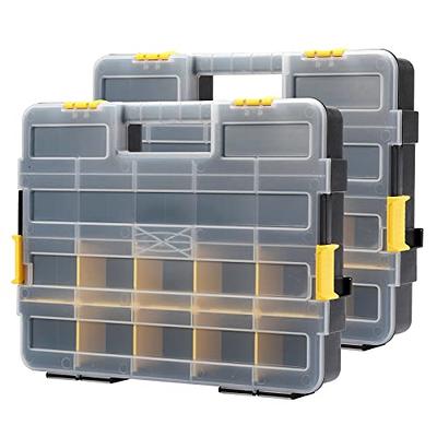 Mayouko Stackable Plastic Toolbox Organizer, Interlocking Small