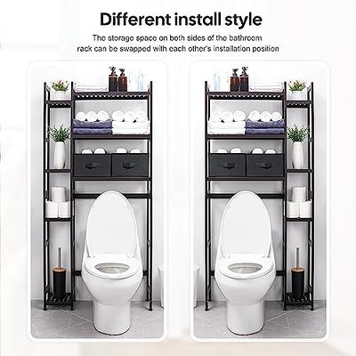 Homde Over The Toilet Storage with Basket and Drawer, Bamboo