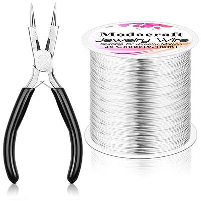 Craft Wire, 20 Gauge Silver Jewelry Wire for Jewelry Making and Crafts with  26 Gauge Silver Wire and Pliers 