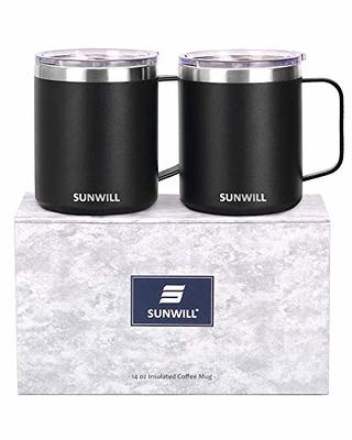 Zak Designs 2pk Yellowstone 15oz Modern Mug and Java Twist Travel Mug with Lid, Cup, Ceramic, Gift