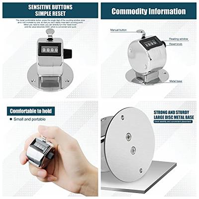 Hand Tally Counter 4 Digit Tally Counter Mechanical Palm Click Counter  Clicker 