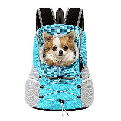 WOYYHO Pet Dog Carrier Backpack Puppy Dog Travel Carrier Front Pack  Breathable Head-Out Backpack Carrier for Small Dogs Cats Rabbits (M (up to  10