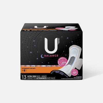 U by Kotex AllNighter Unscented Ultra Thin Overnight Pads with