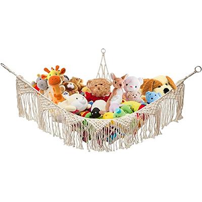 Weighted Stuffed Animals Hammock With Light Corner Hanging Pet Net