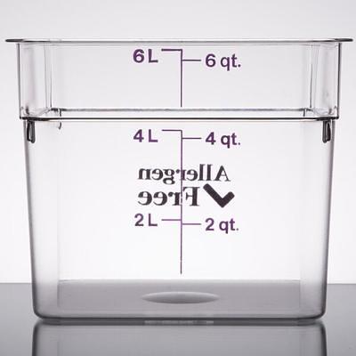 Cambro 6-Quart Round Clear Plastic Storage Container