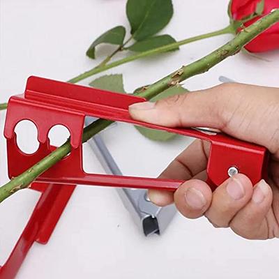 Rose Leaf Thorn Stripper Set of 3 Pcs with Metal Rose Stem Thorn Stripping  Tool, Plastic Thorn Remover Tool & Garden Gloves