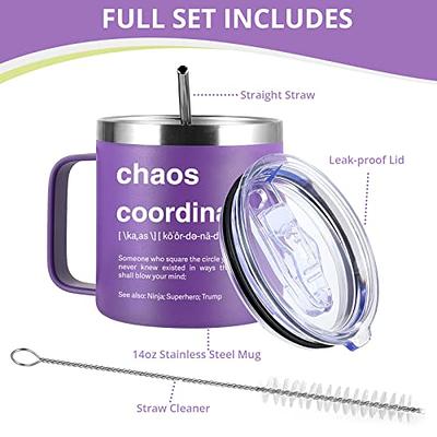 Sodlar Chaos Coordinator Mug - 14oz Coffee Purple Tumbler - Funny Gift  Ideas for Boss Women Teacher Office Best Mom Nurse Coworkers Thank You  Wedding Planner Boss Lady Men Worker Manager - Yahoo Shopping