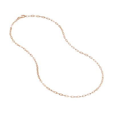 Jewlpire Solid 18k Over Gold Chain Necklace for Women Girls, 1.3mm