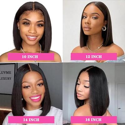 UTIDE 13X4 Lace Front Wig 12 Inch Short Bob Wig Human Hair Straight 150  Density Lace Frontal Wig Straight Hair Bob Wig Natural Color - Yahoo  Shopping