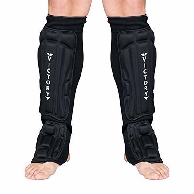 Sedroc Shin Instep Guards Padded Leg Sleeves for Kids Youth and Adults  Kickboxing Muay Thai Karate MMA Sparring Protection 