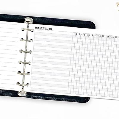 Pocket Food Journal Planner Insert Refill, 3.2 x 4.7 inches, Pre-Punched  for 6-Rings to Fit Filofax, LV PM, Kikki K, Moterm and Other Binders, 30