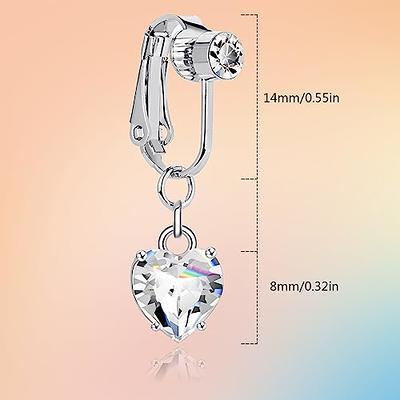 1Pc Fake Belly Button Ring Fake Belly Piercing Clip On Umbilical Non Navel  Fake Pircing Flower Cartilage Earring Clip