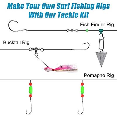 Saltwater Surf Fishing Tackle Kit, 173pcs Ocean Saltwater Fishing Gear  Saltwater Fishing Lures Surf Fishing Rigs Fish Finder Rigs Pompano Rigs  Pyramid Sinker Weight Hooks Swivels Gear Equipment - Yahoo Shopping