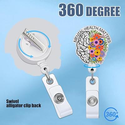 Mental Health Matters Black Retractable Badge Reel with ID Clip