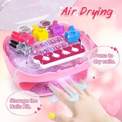 Nail Art Kit for Girls, Nail Polish Kit for Kids Ages 7-12 Years Old, Ideal