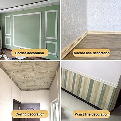 90 x 3 3D Wall Edging Strip, 3D Wall Self Adhesive Flexible Foam Molding  Trim, Waterproof Sticky Decorative Wall Lines Wallpaper Border - Yahoo  Shopping