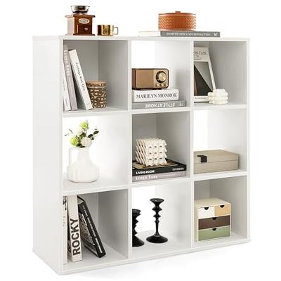 Cozy Castle 4 Tier Bookshelf, U-Shaped Bookcase with 9 Cubes and 2 Drawers,  Combination Cube Storage Shelf for Living Room, Bedroom and Playroom, White  - Yahoo Shopping