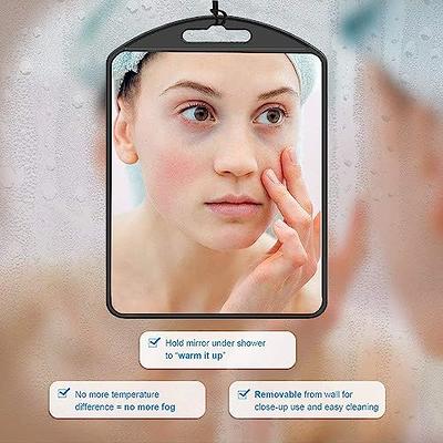 Travel Mirror for Shaving Fogless Bathroom Mirror with Removable Wall  Suction Small Portable Handheld for Makeup 