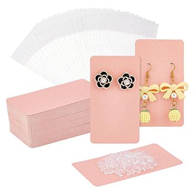 Wholesale NBEADS 100 Pcs Standing Earring Display Cards with 200