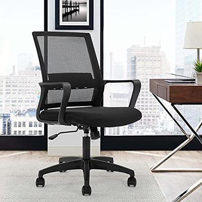 Fenbao Ergonomic Gray Mesh Chair Executive Home Office Chairs with Lumbar Support Armrest Rolling Swivel Adjustable Mid Back