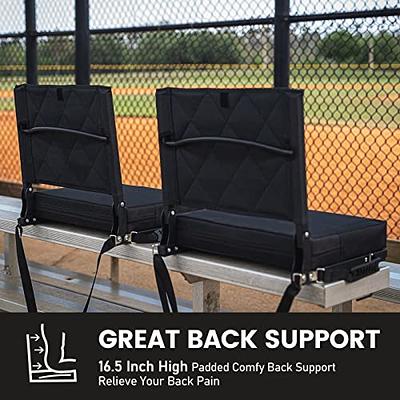 Besunbar 1pcs Stadium Seat for Bleachers with Back Support and Wide Padded Cushion  Stadium Chair - Includes Shoulder Strap and Cup Holder, Black - Yahoo  Shopping