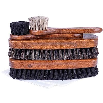 3pk Horsehair Shoe Brush - Shoe Polish Brush - Leather, Boots, Shine, Red  Moose - Yahoo Shopping