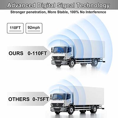 2 Wireless Side View Backup Cameras with a split screen monitor for trailers