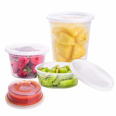 DuraHome Food Storage Containers with Lids 8oz, 16oz, 32oz Freezer