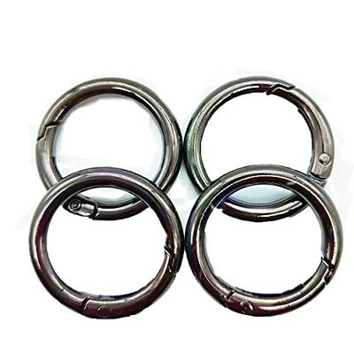 Metal Spring O Rings Round Carabiner Keyring, Snap Clip Trigger