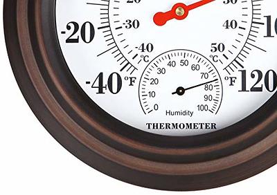 MIKSUS 10.2 New Premium Steel Thermometer Indoor Outdoor Decorative  (Upgraded Accuracy and Design) - Yahoo Shopping