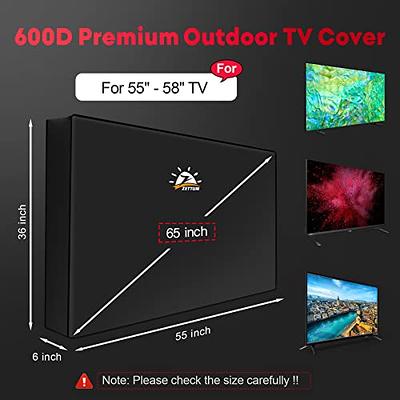 Outdoor TV Cover 41 to 43 Inch Weatherproof, Waterproof Outside TV Covers Heavy  Duty 600D Oxford TV Covers Outdoor TV Screen Protectors Shield with Zippers  and Velcro for Flat Screen Outdoor TVs