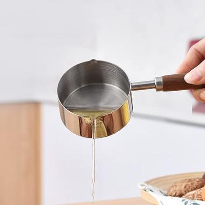 Stainless Steel Mini Frying Pan Household Hot Oil Pan Boiled Eggs Hot  Chocolate Hot Milk Pot Household Multi-purpose Pot Milk Steaming Milk  Frothing Latte Art Milk Warmer for Stove Top (125ML) 