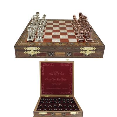Large Chess Set - Personalized Luxury Custom Gift For Husband Wooden Board  Metal Figures Birthday Him - Yahoo Shopping