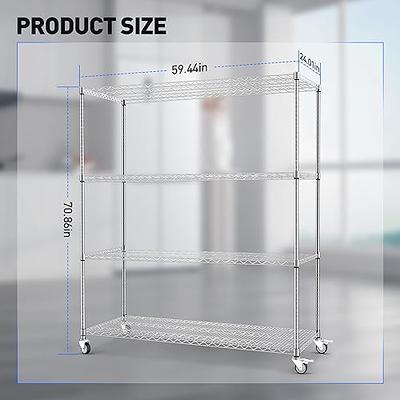 Stainless Steel Wire Shelving Unit - 60 x 24 x 72