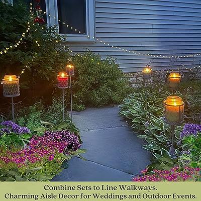 Clovers Garden Outdoor Drink Holder Steel Stakes (Set of 2) - Heavy Duty  Silver Garden Stakes for Cups, Bottles, Candles, Flower Pots, String Lights  - Yahoo Shopping