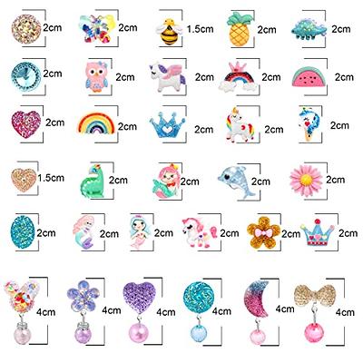  12 Pairs Kids Clip On Earrings for Girls Ages 4-12  Hypoallergenic, DEVIENG Little Girl Cute Small Clip-On Earrings Jewelry  Gifts Set: Clothing, Shoes & Jewelry